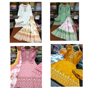 New Indian Embroidered Three Piece Suit – Premium Edition