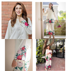 White Floral Linen Dress